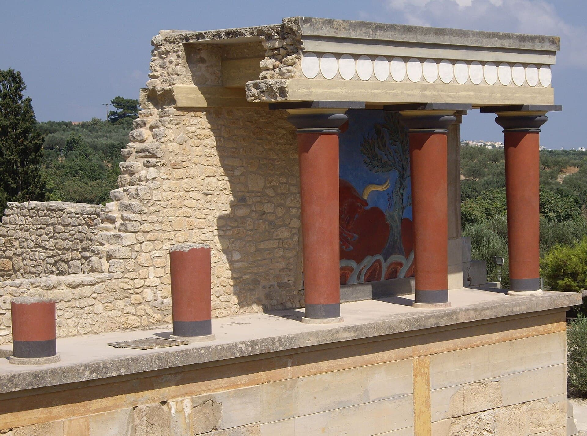 The reconstructed Palace of Knossos in Heraklion, Crete